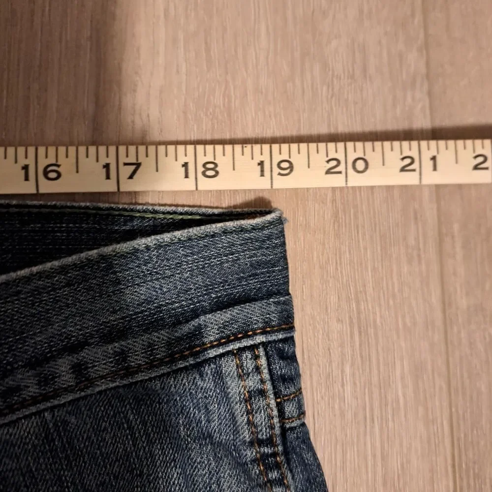 Wrangler Retro Slim Straight Jeans Mens 38x33* Medium Wash Stretch Denim Western